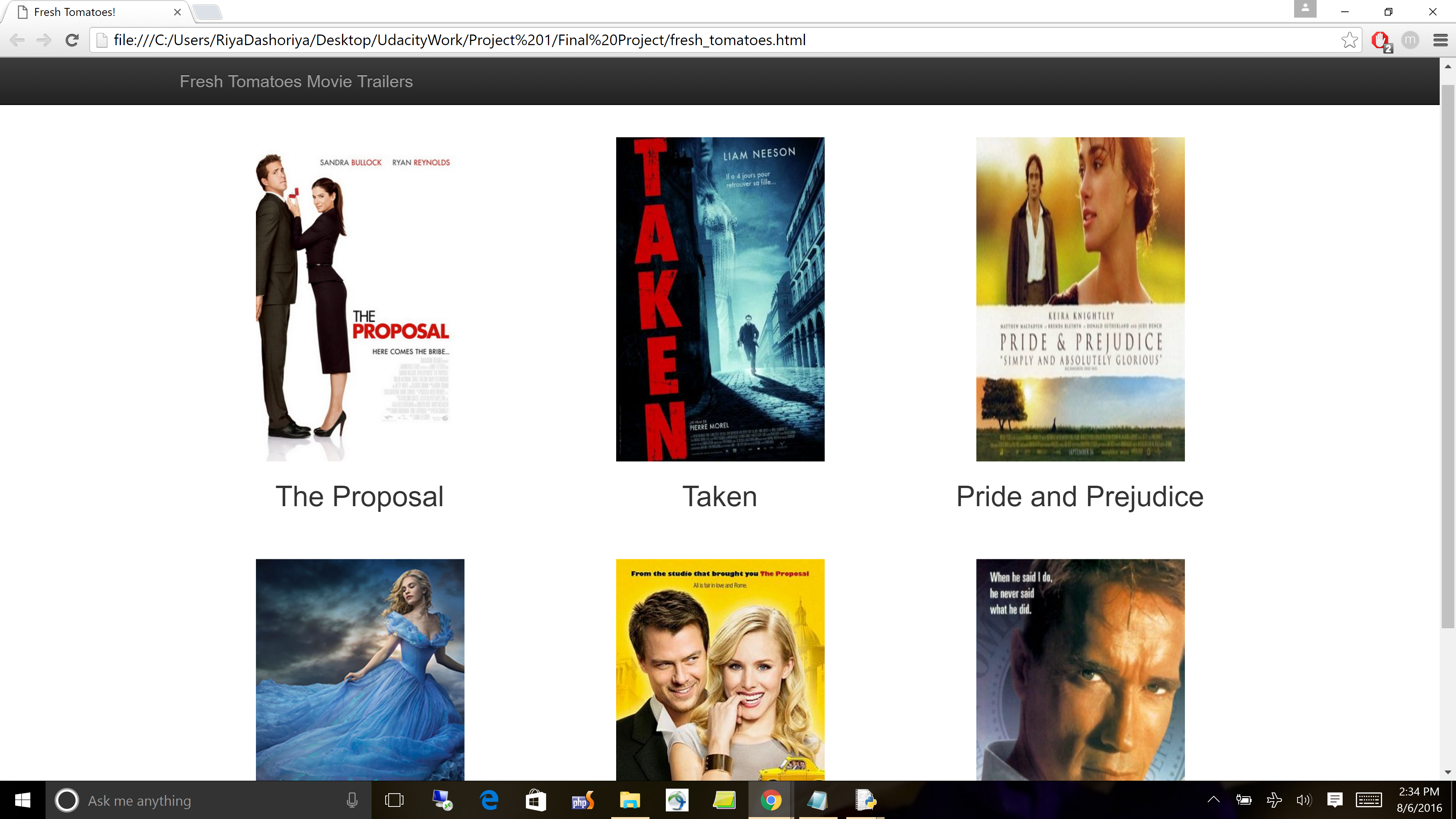 Movie Trailer Website